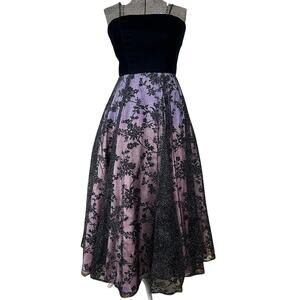 VTG Cache Prom Dress 10 Y2K Dark Fairy Whimsigoth Lace Overlay Ombré purple